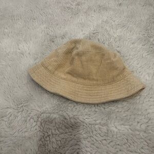 Light Beige Corduroy Bucket Hat